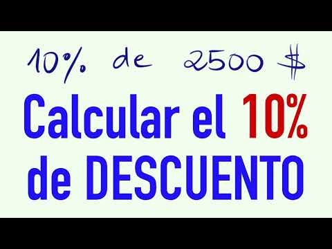 Cómo calcular el 10% de descuento en España