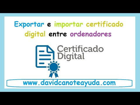 Qué significa exportar un certificado digital?