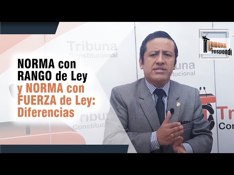 Diferencia entre norma con rango de ley y fuerza de ley