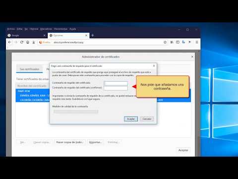Cómo exportar certificado digital de Firefox a Chrome