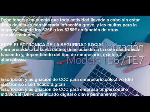 El código de cuenta de cotización de empleada de hogar