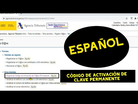 Cómo solicitar el código de activación para la clave permanente
