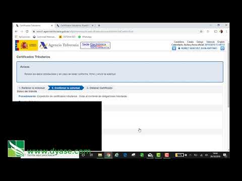 Certificado de estar al corriente de contratistas: Agencia Tributaria.