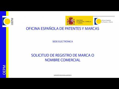 Solicitud de registro de marca o nombre comercial en España
