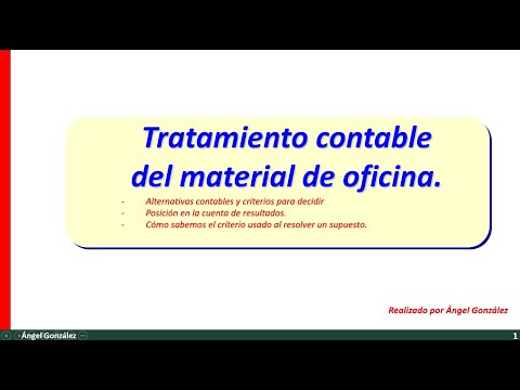 ¿En qué cuenta se contabiliza el material de oficina?