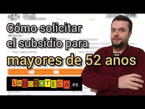 Impreso solicitud subsidio mayores de 52 años en España