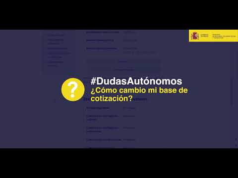 Cambio de base de cotización en el trabajo autónomo