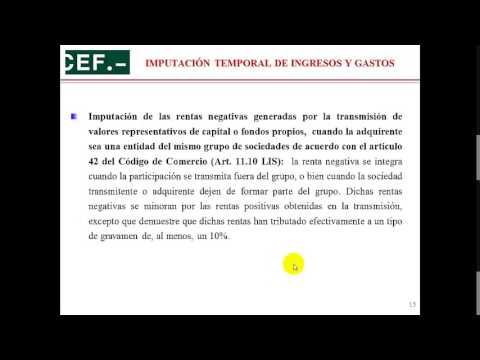 Imputación temporal de ingresos y gastos en impuesto de sociedades