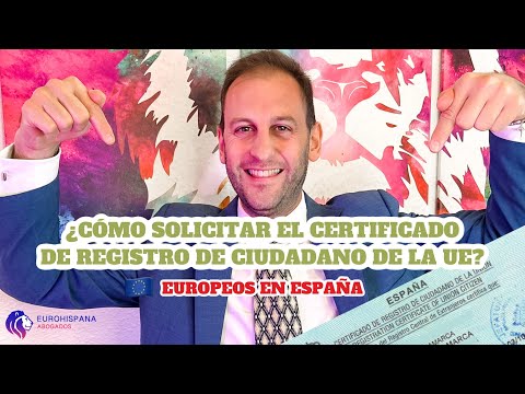 Número de soporte certificado de registro de ciudadano de la Unión
