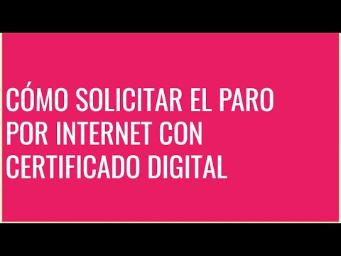 Cómo darse de alta en el paro con certificado digital