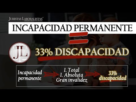 ¿Qué grado de discapacidad tiene una persona con incapacidad permanente total?
