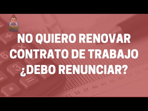Si no quieres renovar contrato, tienes derecho a paro.