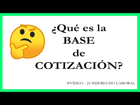 ¿De qué depende la base de cotización en España?