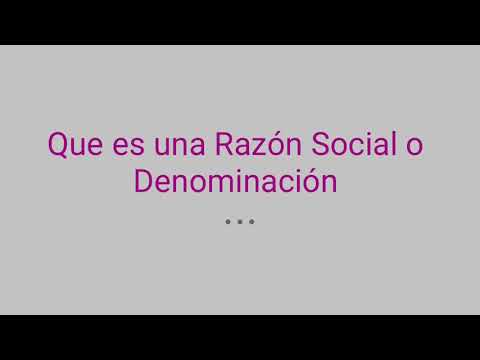 Qué significa razón social de una persona?